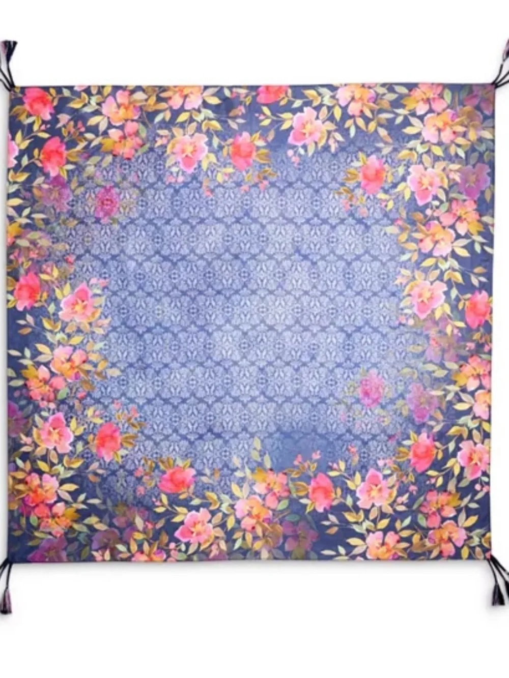 Johnny Was Multicolor Silk Scarf with floral print. Brand new with tags